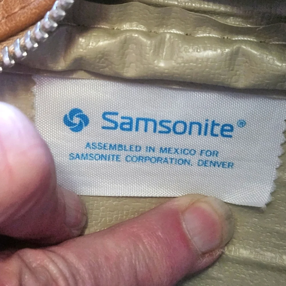 Samsonite Briefcase Messenger Travel Carry On Bag Brown Zipper Vintage